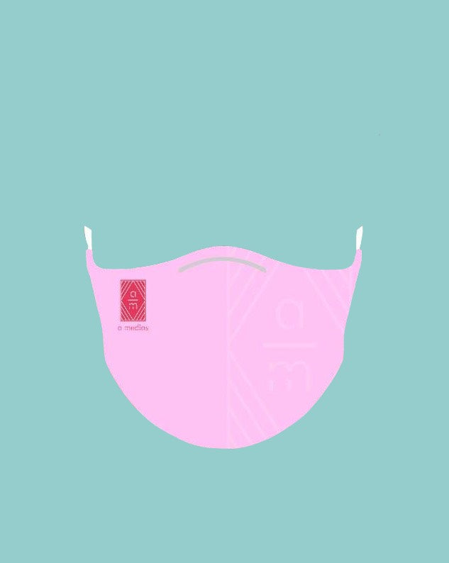 A Medias Pink Face Mask with filter